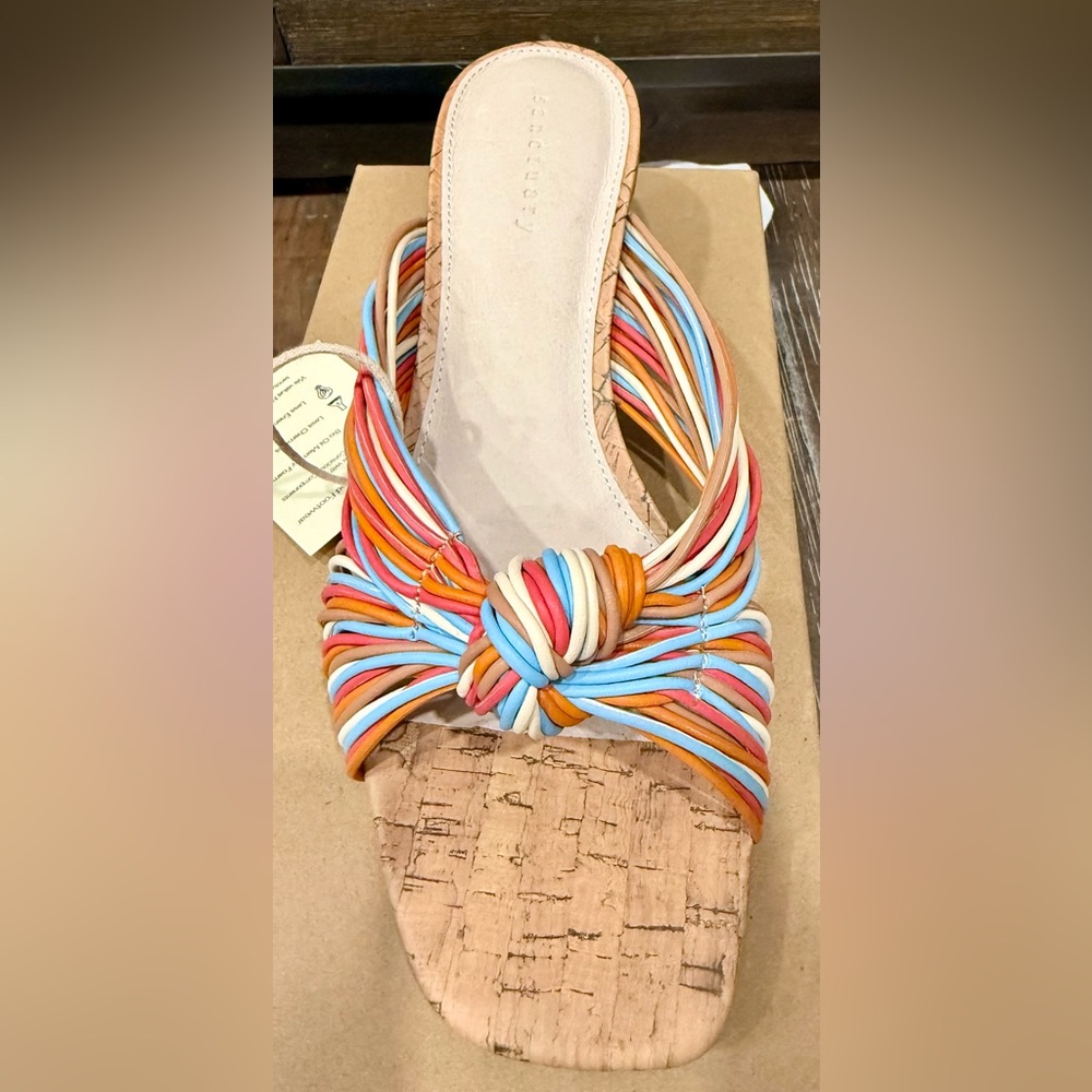 Sanctuary Maven Heeled Knotted Sandals • Island Pink / Sunr • Women’s 8½ M (NIB)